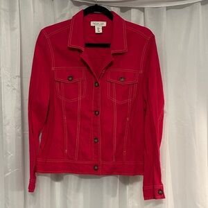 Rachel Zoe Women's Bright Pink Jean Jacket